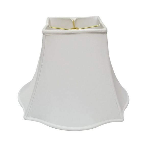 Royal Designs Flare Bottom Outside Square Bell Lamp Shade, White, 7" x 16" x 12.25"