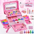 thumbnail image 1 of Set de maquillaje infantil Masiuve con tocador con espejo para niñas, 1 of 7