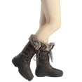 thumbnail image 5 of DREAM PAIRS Women's Winter Waterproof Warm Faux Fur Mid Calf Snow Boots Outdoor Hiking Boots BROWN Size 6, 5 of 7