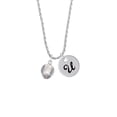 thumbnail image 2 of Delight Jewelry 12mm Clear Roller Spinner with Silvertone Lining Glass Spinner Silvertone Script Initial Disc - U - Charm Necklace, 20"+3", 2 of 4