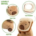 thumbnail image 4 of Almohada de Felpa de Capibara con Tocados para Tostadas, Pan Kawaii, Animales de Peluche de Capibara, Juguetes, Regalos para Abrazar, 40Cm, 4 of 5