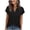 Black, variant on Women's V Neck Short Sleeve Loose Fit T-Shirt - Casual Soft Lightweight Basic Tee for Summer Daily Wear