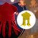 thumbnail image 5 of Sombrero con forma de pulpo, cómodo, decorativo y divertido para fiestas, tocado para cosplay. amarillo, 5 of 8