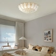 thumbnail image 6 of 23.5" 7-Head Ceiling Light Flush Mount Lamp Lotus Fixture Chandelier W/ Remote for Living Room, Bedroom, 6 of 24