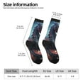 thumbnail image 2 of Vsdgher Urban Mechanical Dragon Crew Socks for Men & Women, Breathable Casual Athletic Ankle Socks, 2 of 6