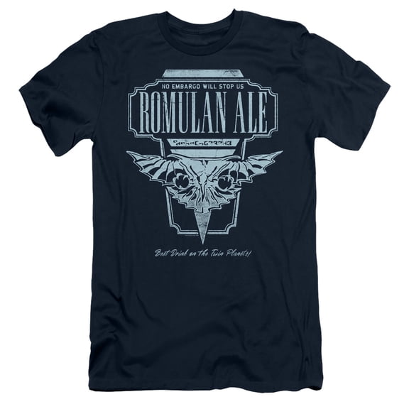 Star Trek The Next Generation Romulan Ale Adult 30/1 T-Shirt Navy