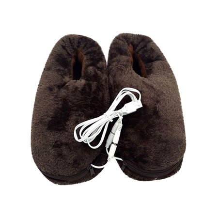 

Womens USB Heated Slippers Heated Feet Warmer Winter Office Heating Shoes Plug Electric Heating Boots Feet Warm Plush Indoor Comfy Slippers Casual Slide Sandals Platforms Wedge Heeled Sandal A635