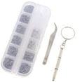 thumbnail image 4 of 1100pcs de Reparación de Gafas Instrumento,Tornillos de material acero Inoxidable,Destornilladores,Tuercas,Cuñas en T,Cuñas Metal,Pinza Jinwen Almohadillas nasales para gafas, 4 of 8