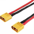 thumbnail image 3 of Pack of 2 XT60 Male to 4mm Banana Plugs Adapter Cables 14AWG 30cm Silicone Car Charging, 3 of 7
