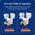 Squatty Potty The Original Toilet Stool Bamboo Flip, 7" & 9" Height, Two SizesinOne