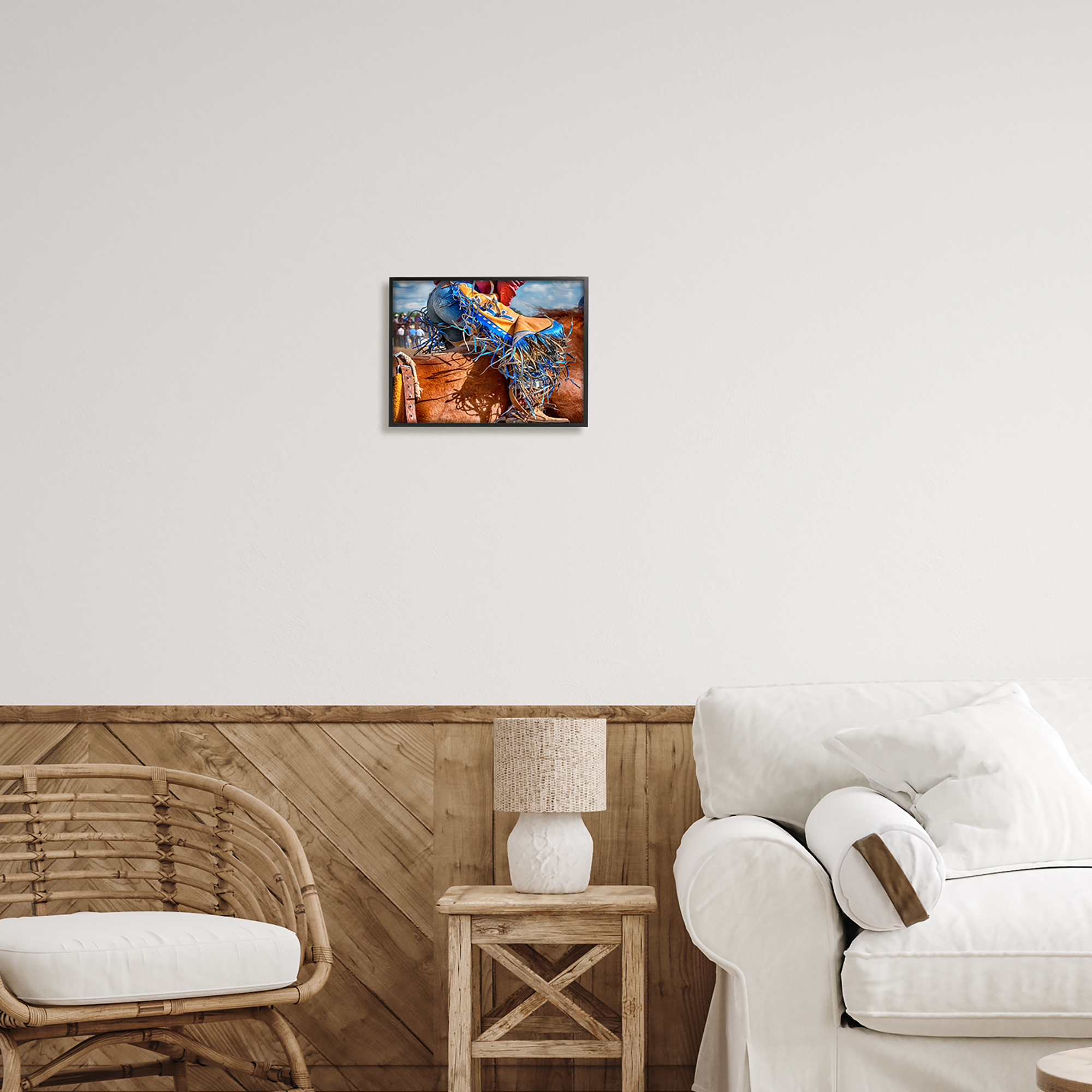 Stupell Industries Cowboy at Rodeo Photography Animals & Insects Photography Black Framed Art Print Wall Art, 14 x 11