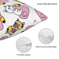 thumbnail image 3 of Wukai French Bulldog Duck Premium Polyester Fleece Pillow Covers with Hidden Zipper Closure,Luxuriously Soft and Durable-16"x16", 3 of 7