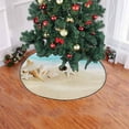 thumbnail image 2 of FMSHPON Shells on Sandy Beach Xmas Christmas Tree Skirt Stand Mat for Holiday Party Decoration Indoor Outdoor 36 inches, 2 of 3