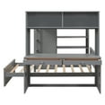 thumbnail image 5 of Pinovk Full size Loft Bed with a twin size Stand-alone bed, Shelves,Desk,and Wardrobe-Gray, 5 of 18