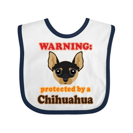 

Inktastic Protected by a Chihuahua Dog Gift Baby Boy or Baby Girl Bib
