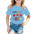 thumbnail image 2 of YunPes First Day of School T Shirt for Girls Hello Pre-K Graphic Short Sleeve Tees Toddler & Big Kids Summer Casual Daily Wear 2-13 Years, 2 of 7