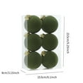thumbnail image 5 of Shoreew 6Pcs Christmas Ball Ornaments Flocking Rustic Distressed Hanging Balls with Loop Farmhouse Xmas Decoration, 5 of 7
