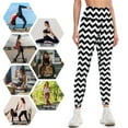 thumbnail image 4 of Black And White ZIG-ZAG Leggings high waist Golf wear legings for fitness Womens Leggings, 4 of 6