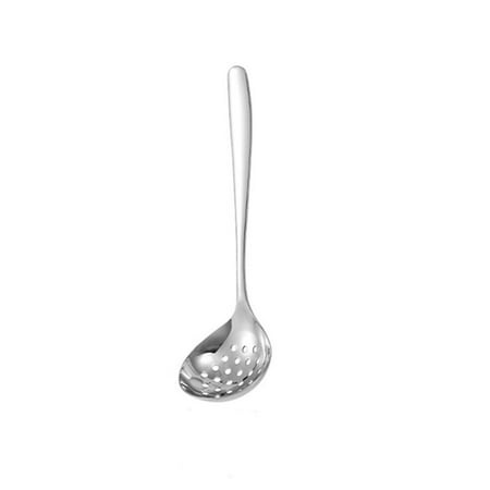 

Table Spoon Long Handle Spoon Public Spoon Stainless Steel Spoon Soup Spoon Colander Household Spoon Spoon SILVER 2