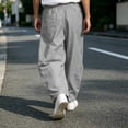 thumbnail image 5 of CYRBOKO Boys Cargo Pants, Fall Winter Elastic Waist Relaxed Fit Casual Athletic Pants Gray Size 5-6 T, 5 of 7