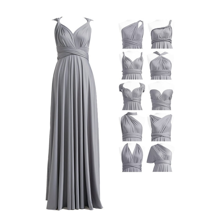 72Styles Infinity Dress with Bandeau Convertible Bridesmaid Dress Maxi Long Multi Way Dress Twist Wrap Dress Walmart