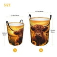 thumbnail image 3 of Balery Vintage Sunflower Cow A Cesta de ropa redonda con asas, impermeable, independiente, para ropa, juguetes, dormitorio y familia-Medium, 3 of 6