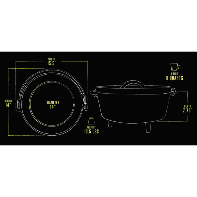 Pit Boss 14 Inch Cast Iron Deep Skillet with Lid Pre Seasoned Non Sti –  Pricedrightsales