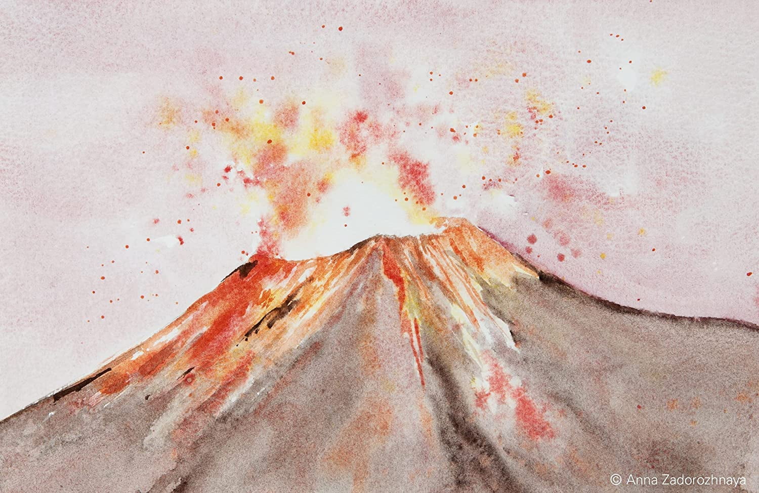 Schmincke Horadam Aquarell Artist Watercolor - Volcano, Supergranulation, Wood Box, Set of 5, 15 ml, Tubes