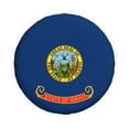 thumbnail image 2 of DouZhe Waterproof Spare Tire Cover, Idaho State Seal Flag Prints Adjustable Wheel Covers Fit for Jeep Trailer RV SUV Car, 16 inch, 2 of 7