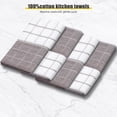 thumbnail image 3 of Juego de paños de cocina, guantes de cocina y soportes para ollas, 12 piezas, BSKSSK, gris, 3 of 7
