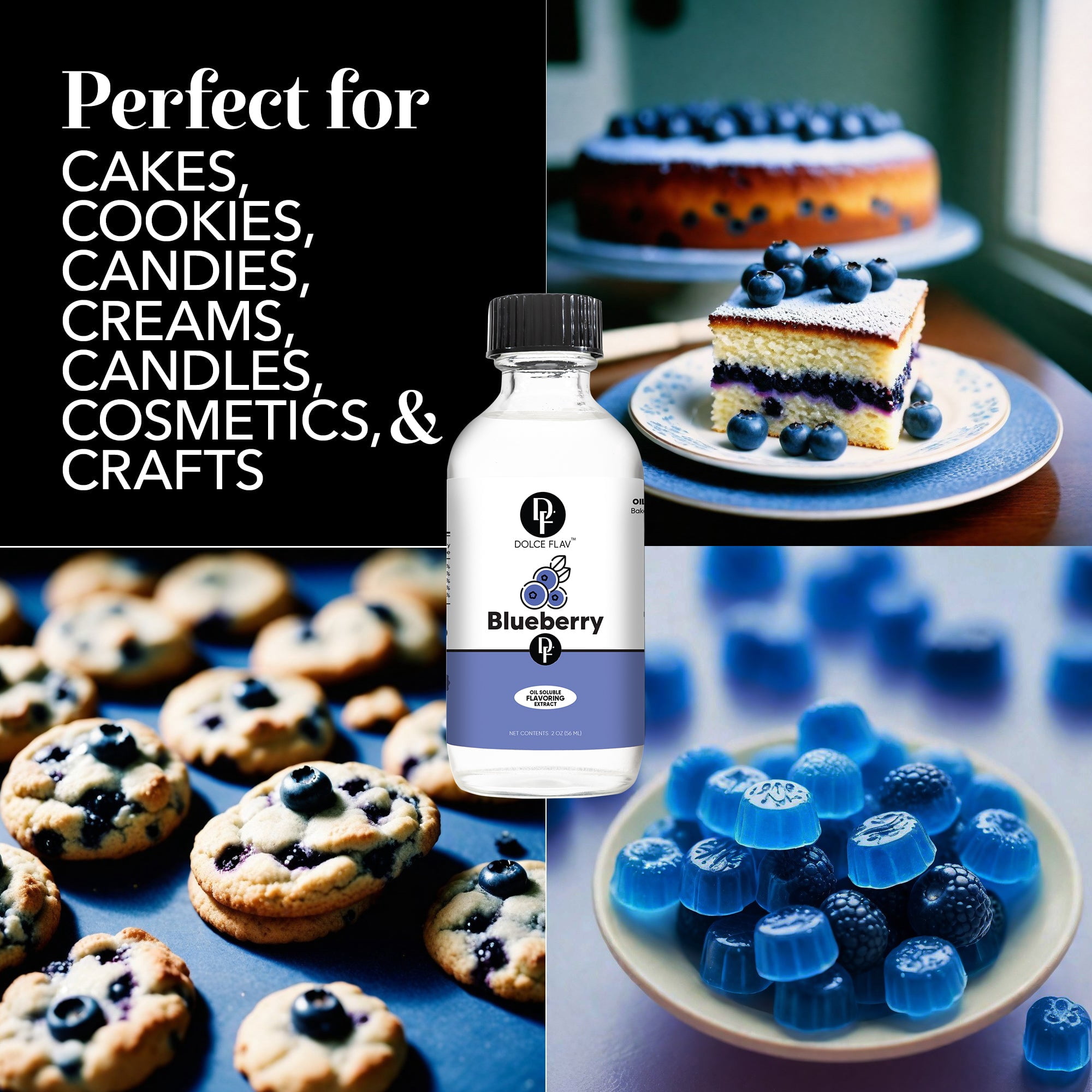 Dolce Flav - Oil Soluble Blueberry Flavoring 1 Gallon