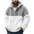 thumbnail image 2 of Miluxas Men's Full-Zip Hoodie, Fleece Hooded Sweatshirt with Zipper Gray 12(XXL), 2 of 5