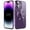 Purple, variant on Dteck Clear Magnetic Case for iPhone 12,Shockproof Soft TPU Electro-plating Bumper Case Compatible with MagSafe Cover with Built-in Camera Lens Protector,Blue
