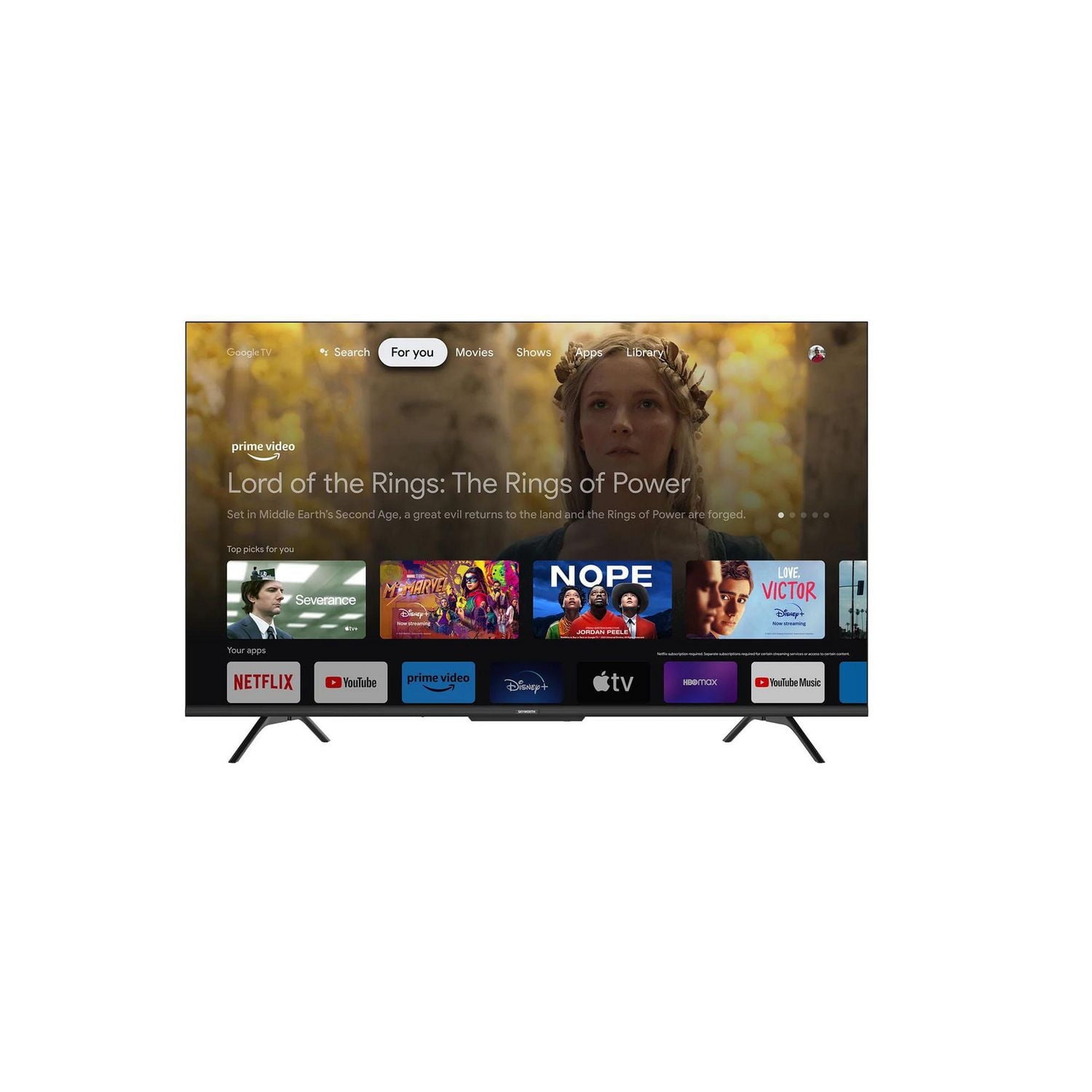 Skyworth 55" Class UE7650 4K UHD Smart Google TV with Dolby Vision & Voice Remote