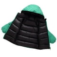 thumbnail image 3 of LFEOOST Children's Thickened Double-Sided Down Jacket Winter Boys and Girls Warm Jacket with Hooded Green 9-10 Years, 3 of 3
