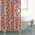 thumbnail image 5 of Mystic Ethnic Mandala Shower Curtain, Traditional Cultural Abstract Pattern, Waterproof Fade-Resistant Fabric with Reinforced Grommets, 5 of 5