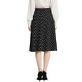 thumbnail image 3 of INSPIRE CHIC Women's Elastic Waist Zipper Polka Dots Casual Midi Skirt, 3 of 5