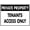 Color 660, variant on Private Property Tenants Access Only Sign Metal Tin Sign12x16 Inches Caution Danger Safety Security Warning Notice Signs