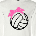 thumbnail image 4 of Inktastic Volleyball with Pink Bow Long Sleeve T-Shirt, 4 of 5