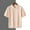 Beige, variant on Summer Casual T Shirt Men's Shirt Half Sleeved Loose Lapel Knit Shirt Solid Color Tops Men's Short Sleeve Collared Shirt