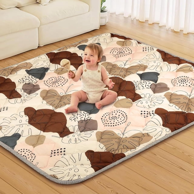 Tapete para Bebe Plegable, Gimnasio para Bebe, Tapete de Juego Antideslizante para Corral, Suave y Grueso, Impermeable, Fácil de Limpiar, Genial para Aprender a Caminar y Jugar (150x180cm)