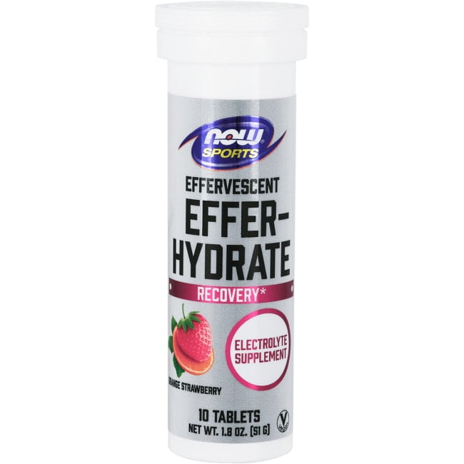 NOW Foods Effer-Hydrate - Orange Strawberry 10 Tabs