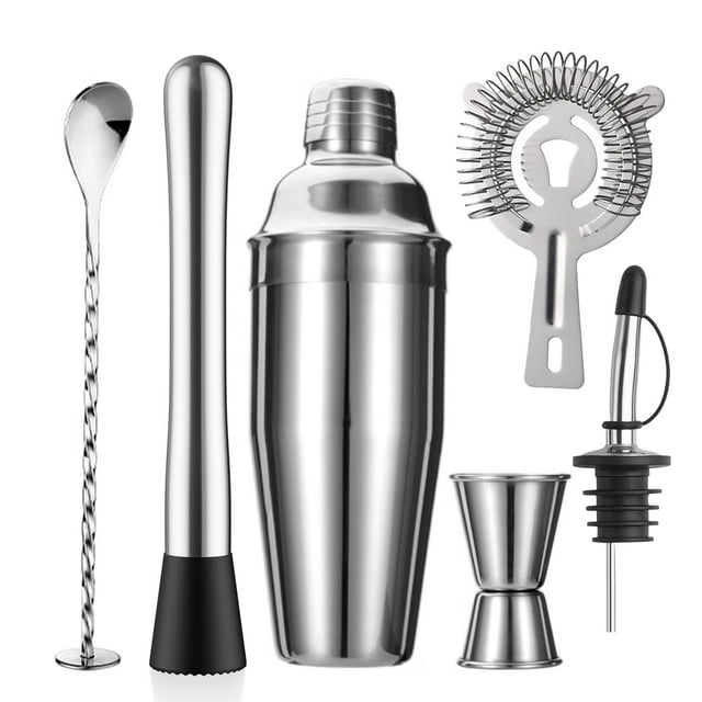 Set de coctelera ZPUFAW, 6 unidades, 700 ml, acero inoxidable