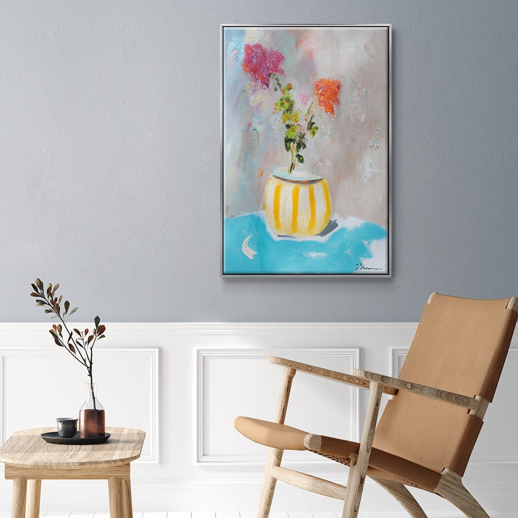 Coin Purse Full of Petals Framed Premium Gallery Wrapped Canvas - Ready to Hang