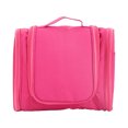 thumbnail image 1 of Bolsa de almacenamiento con gancho de viaje Dinheiro, bolsa de cosméticos portátil de tres aperturas, color rojo rosa, 1 of 5