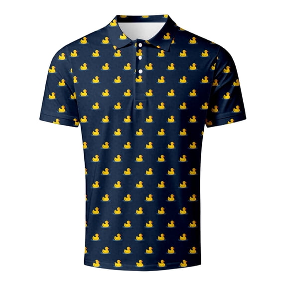 Men's Golf Shirts Short Sleeve Moisture Wicking Print Patterns Collared Performance Polo Golf Shirts for Men