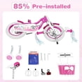 thumbnail image 6 of OLAKIDS Kids Bike, 12 14 16 18 20 Inch Mermaid Theme Toddler Children Bicycle for Girls with Training Wheels Basket Streamers Adjustable Handlebar Seat Coaster Brake, 6 of 9