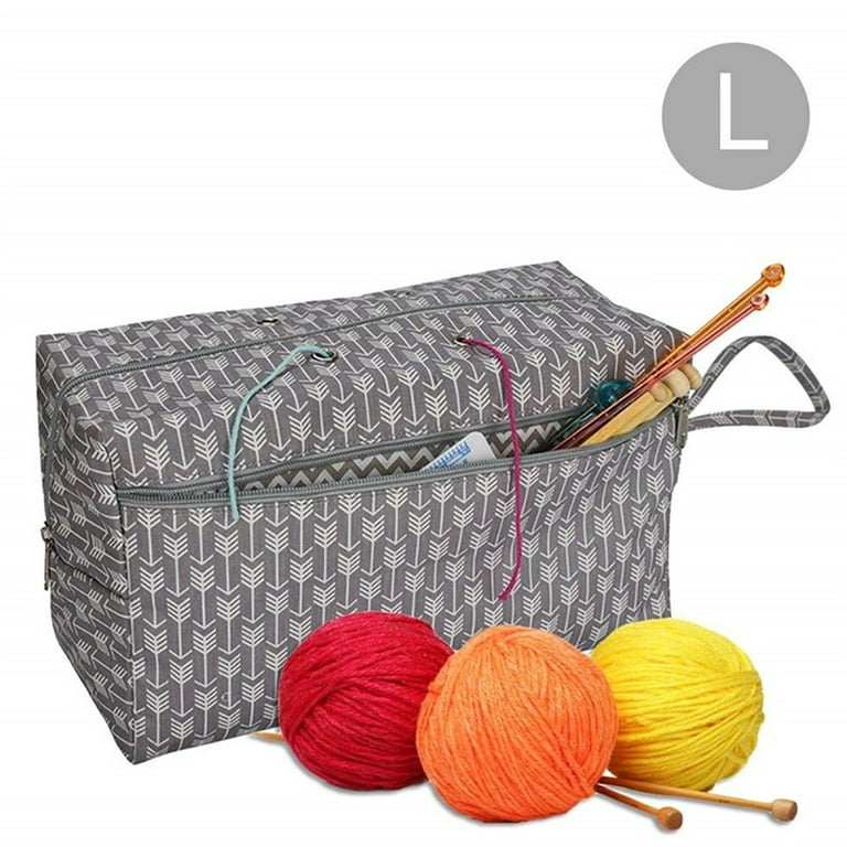 Pearlead Visible Yarn Storage Bag with Adjustable Shoulder Strap Crochet  Yarn Tote Yarn Ball Holder Bag Knitting Yarn Storage Organizer for  Beginners