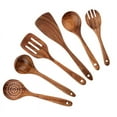 thumbnail image 1 of Juego de utensilios de cocina de madera, juego de 6 piezas, juego de utensilios de cocina, utensilios de cocina antiadherentes, 1 of 5
