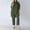 Army Green, variant on Patlollav Womens Casual 2 Piece Outfits 3/4 Sleeve Cotton Linen Tops Skinny Cropped Pants Sets